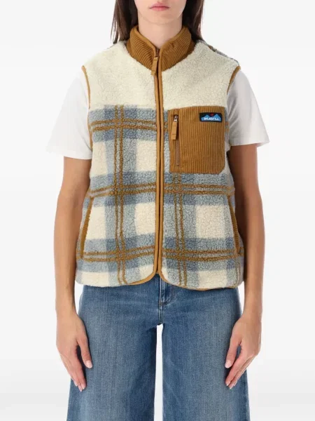 Vestă Kavu din fleece în carouri