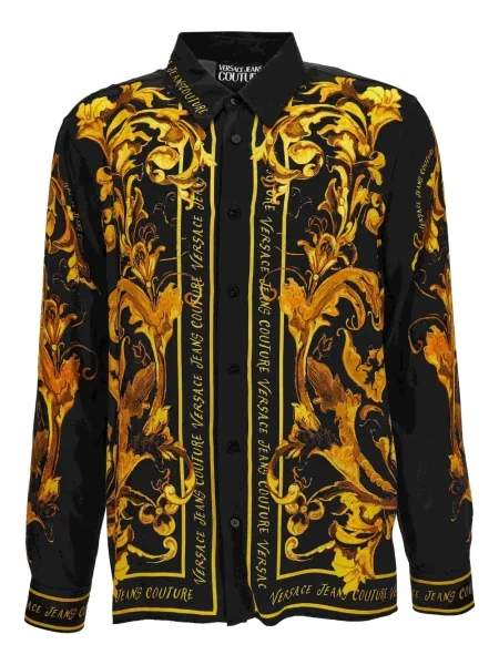 Риза Versace Jeans Couture с принт черно