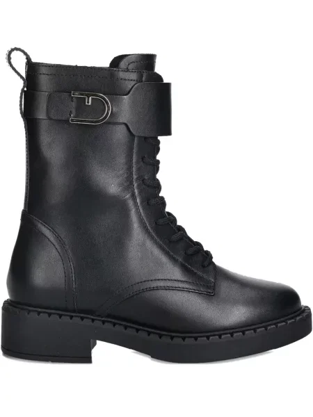 Botine Furla cu șireturi din dantelă negru