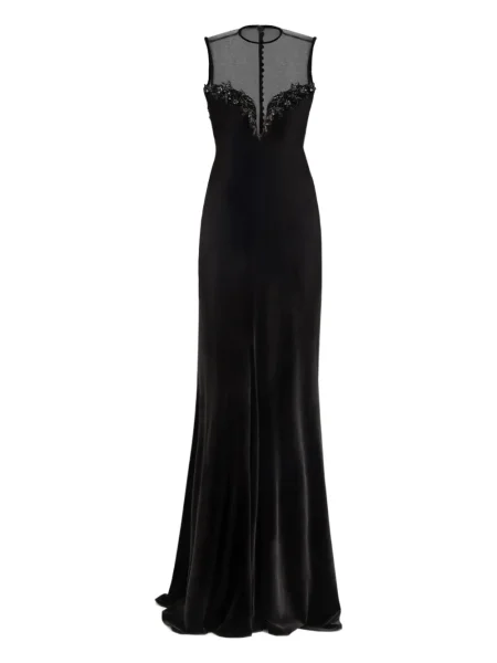 Rochie Gemy Maalouf de catifea de costum negru