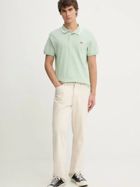 Bombažen polo Levi's LEVIS HM POLO zelena