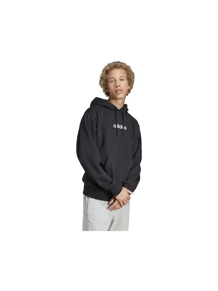 Fleecová mikina s kapucňou Adidas čierna