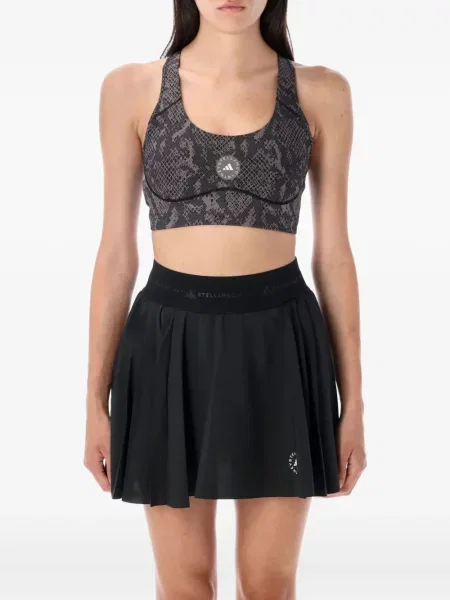 Top Adidas By Stella Mccartney cu imagine cu model piele de șarpe gri