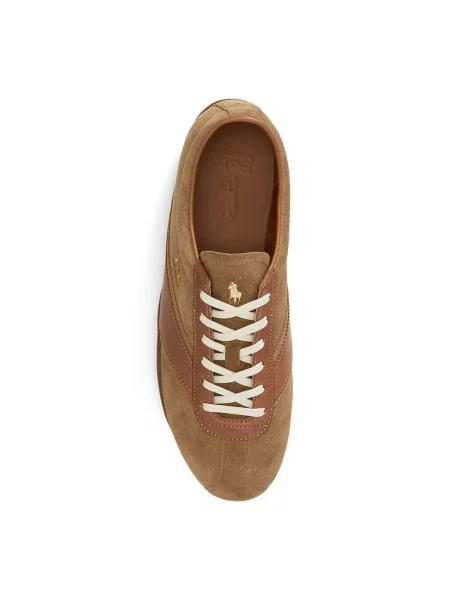Sneakersy Polo Ralph Lauren skórzane brązowe