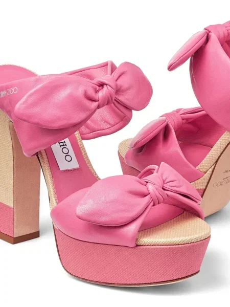 Papuci tip mules Jimmy Choo cu platformă roz