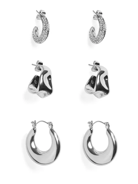 PIECES Cercei PCJENNY' argintiu