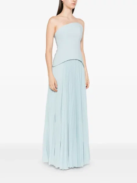 Rochie Solace London plisată de costum albastru