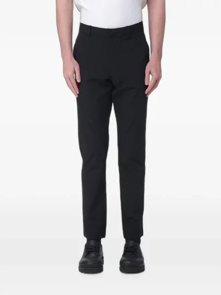Pantaloni chino Ea7 Emporio Armani din jerseu negru