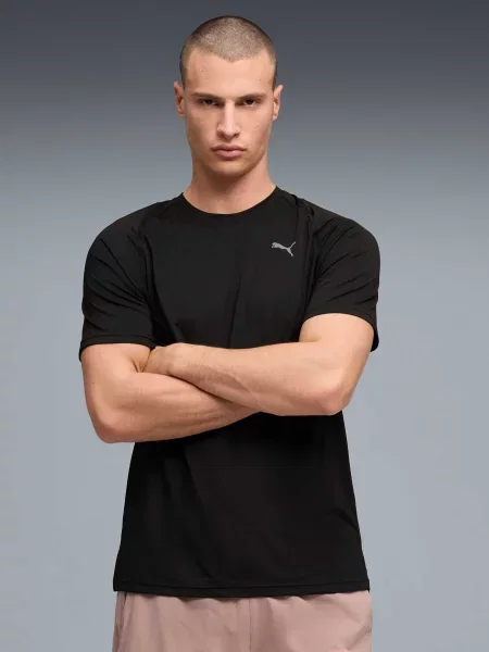 Спортивна футболка PUMA M Pwrmode Tee комбінований верх чорний