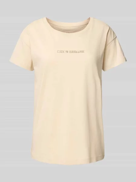 T-shirt z detalem z logo Armani Exchange