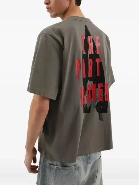 Tricou 1989 Studio cu decolteu rotund scurt gri