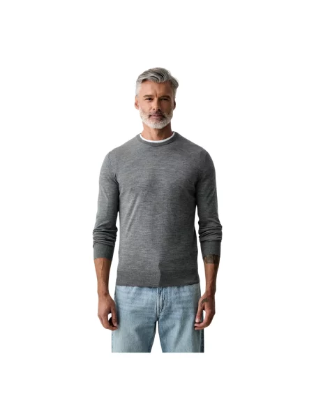 Sweter Hackett wełniany szary