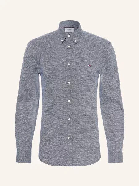 Tommy Hilfiger Košile Slim Fit tmavě modrá bílá