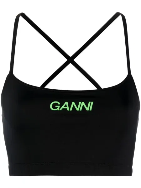 Cropp top Ganni cu imagine negru
