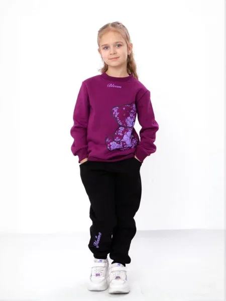 Дитячий Спортивний костюм Носи своє фуксія бавовна/поліестер