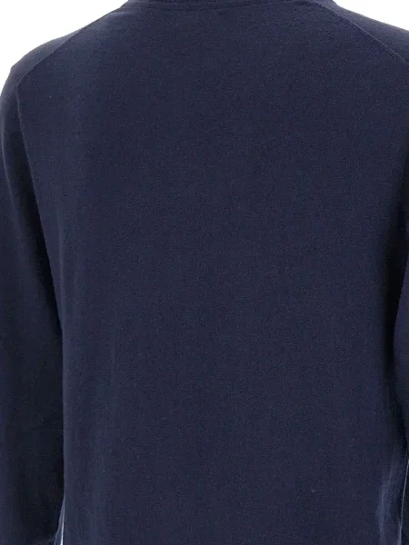 Pulover Sun68 cu broderie de jumătate de fermoar albastru