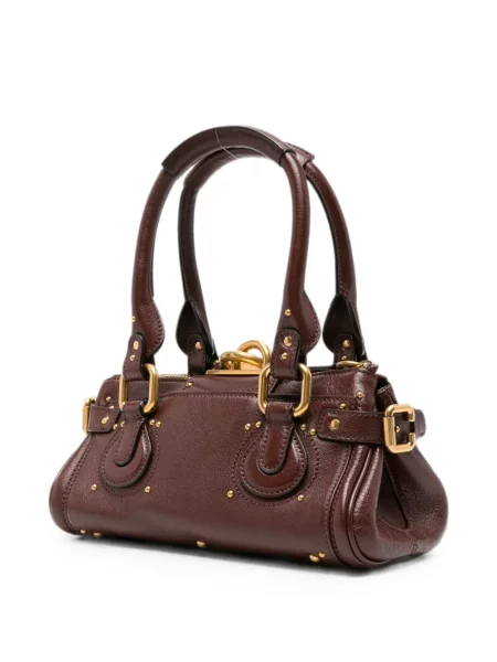 Geantă shopper Chloé din piele maro