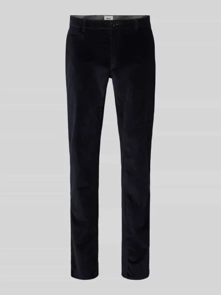 Spodnie sztruksowe o kroju slim fit z z tyłu model ‘Fabio’ Brax granatowe
