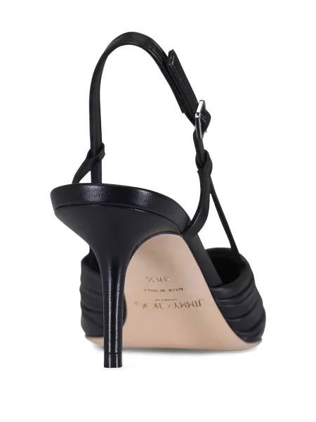 Lodičky Jimmy Choo s volány s otevřenou patou černé