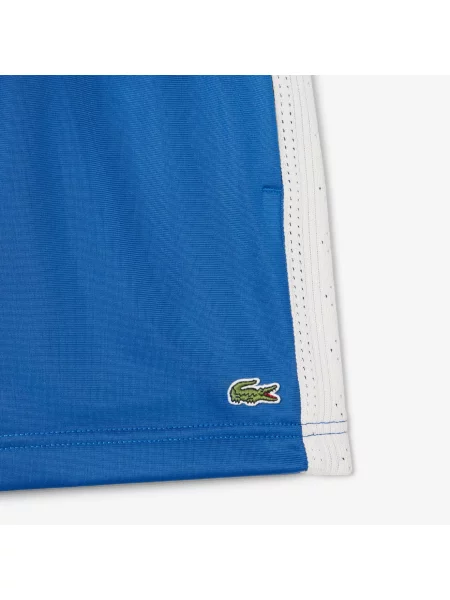 Lacoste Spodenki Z Satynowego Dżerseju W Prążki Pointelle niebieskie