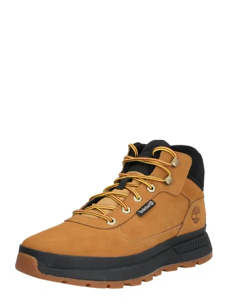 TIMBERLAND Bocanci cu șireturi coniac / negru maro