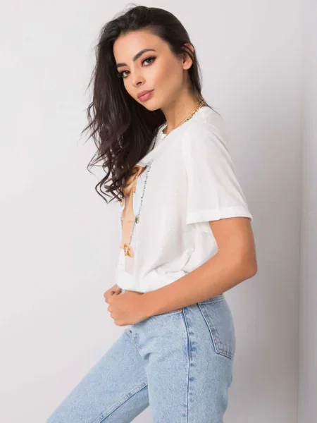 Majica Fashionhunters bela