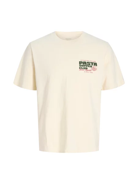 JACK & JONES Tricou JORSummer verde pin / roşu închis / lână alb