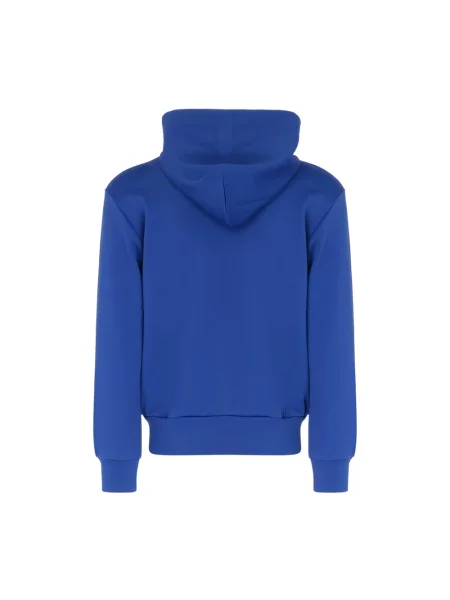 Bluza z kapturem Comme Des Garcons Play niebieska