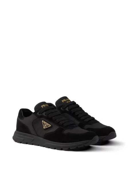 Sneakerși Prada din piele de căprioară negru