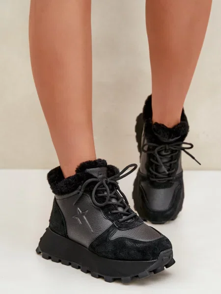 Botki Big Star Shoes na platformie czarne