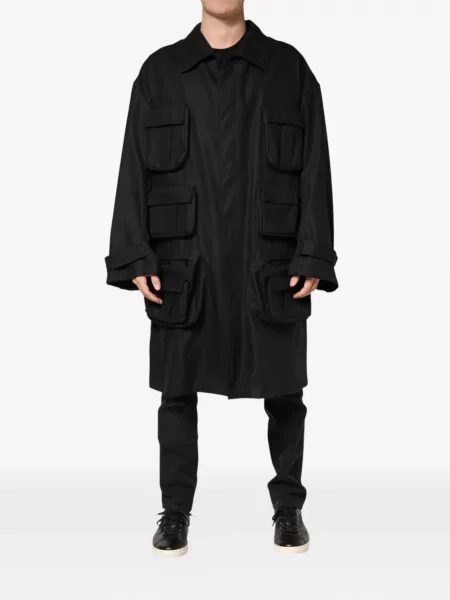 Gulerat palton Dolce & Gabbana negru