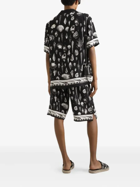 Pantaloni scurți Dolce & Gabbana cu imagine negru