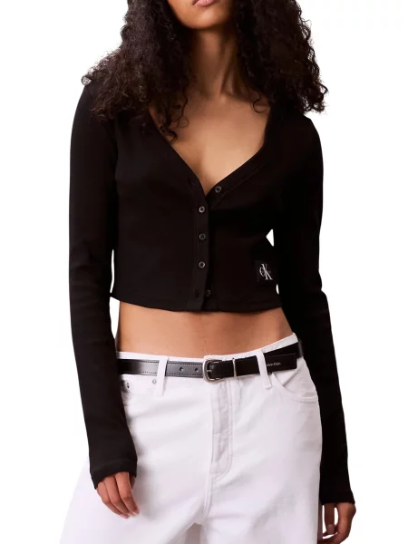 Tricou mânecă lungă Calvin Klein negru