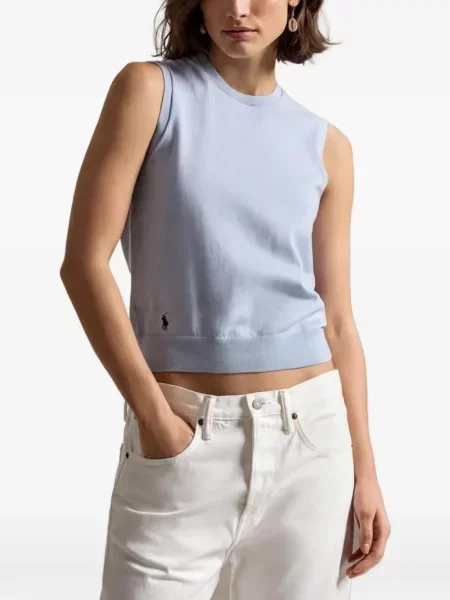 Polo Polo Ralph Lauren με αυτόγραφο με κορδόνια με δαντέλα μπλε