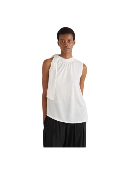 Dzianinowa bluzka Meimeij biała