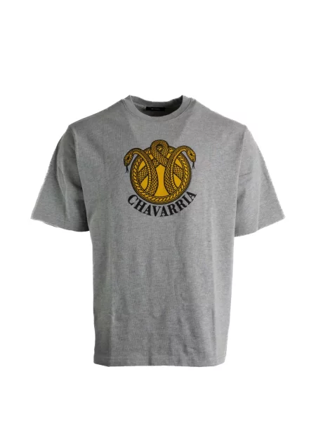 Tricou Willy Chavarria cu model piele de șarpe gri