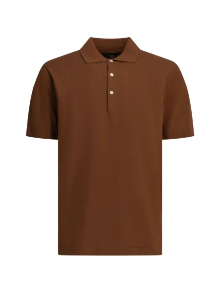 Scurt tricou polo Beams Plus maro