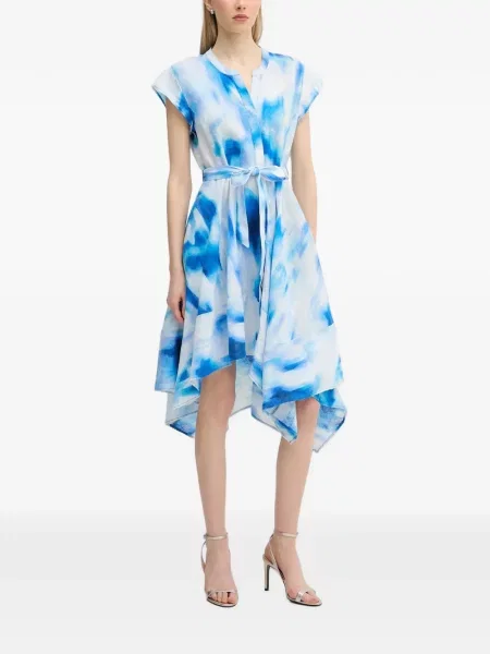 Rochie Dkny de in asimetrică cu legături albastru