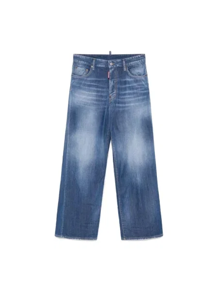 Szerokie jeansy Dsquared2 niebieskie
