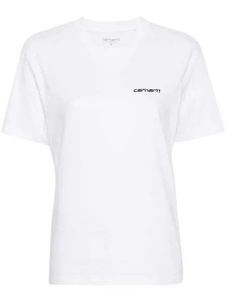 Tricou Carhartt Wip cu broderie alb
