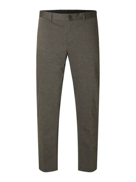 SELECTED Chino kalhoty SLHAITOR tmavě hnědá