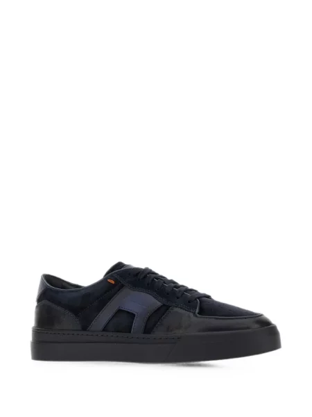 Sneakerși Santoni din piele de căprioară albastru