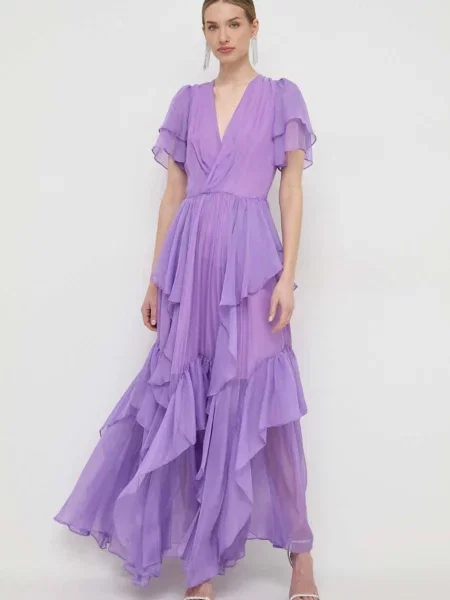 Silvian Heach rochie maxi evazati violet