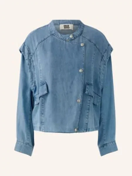 Oui Bunda V Džínovém Stylu darkblue denim