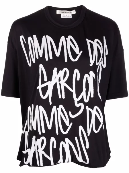 Tricou Comme Des Garçons cu imagine negru