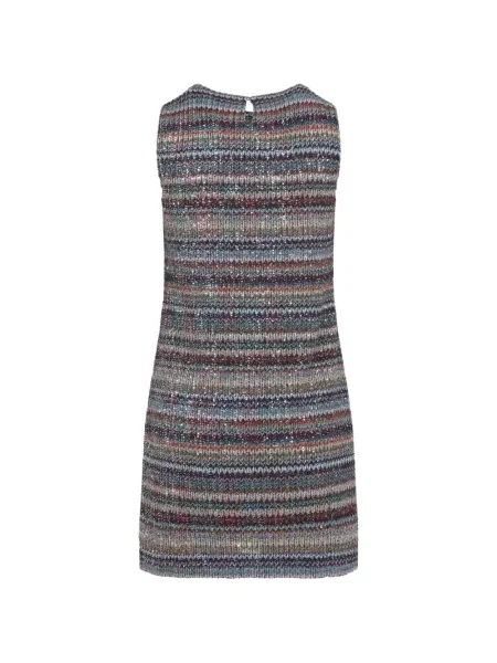 Rochie mini Missoni cu paiete tricotate albastru