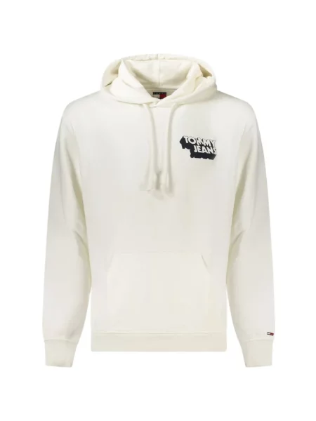 Hanorac cu glugă Tommy Hilfiger cu imagine cu cordon alb