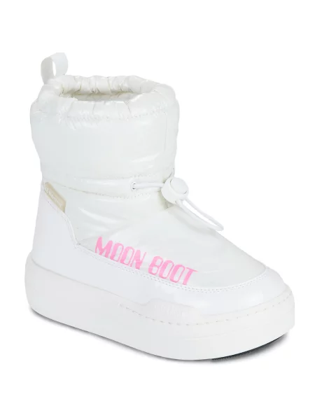 Škornji za sneg Moon Boot Mb Jr Park Tube Mid Glitter Wp bela
