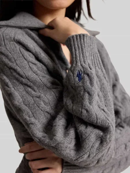 Kardigan rozpinany o kroju relaxed fit z mieszanki wełny i kaszmiru Polo Ralph Lauren