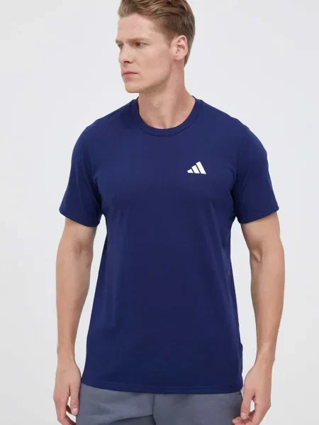 Majica kratkih rukava za trening adidas Performance Train Essentials Feelready tamno glatki model plava